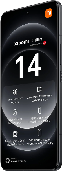 Xiaomi 14 Ultra 512GB Black ohne Vertrag kaufen bei SMARTPHONE ONLY