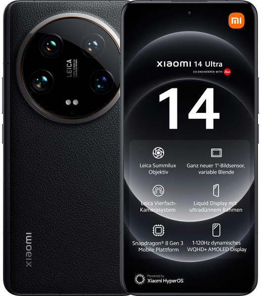 Xiaomi 14 Ultra 512GB Black ohne Vertrag kaufen bei SMARTPHONE ONLY