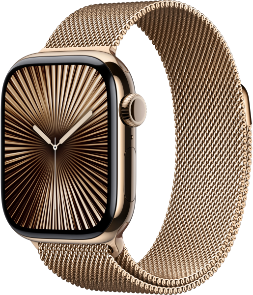 Apple Watch Series 10 Titan 46mm GPS+Cellular Milanaise Gold