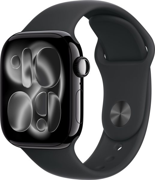 Apple Watch Series 11 Aluminium Diamantschwarz 46mm GPS+Cellular Sportarmband Schwarz