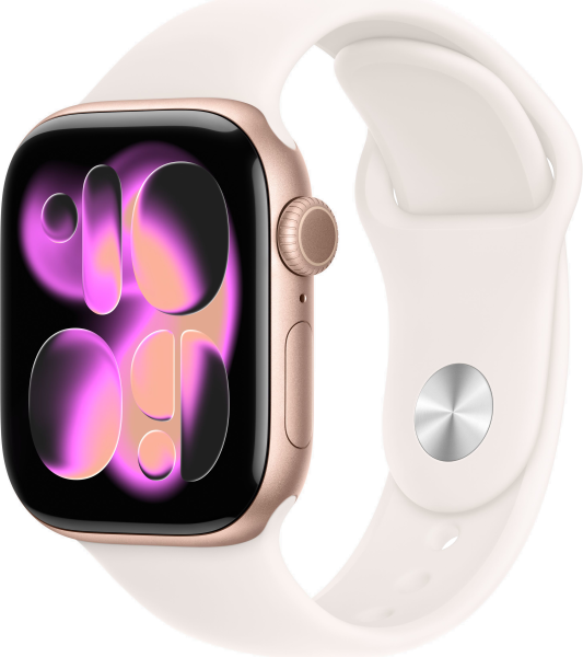 Apple Watch Series 11 Aluminium Roségold 46mm GPS+Cellular Sportarmband Blassrosa