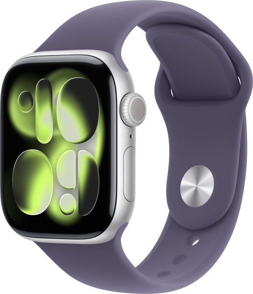 Apple Watch Series 11 Aluminium Silber 46mm GPS+Cellular Sportarmband Nebelviolett
