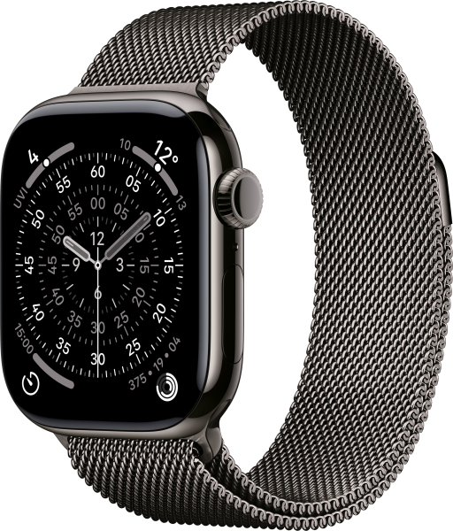 Apple Watch Series 11 Edelstahl 46mm GPS+Cellular Milanaise Schiefer