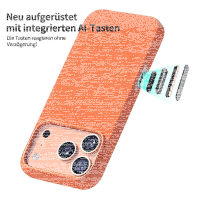 Silikon Handyhülle Orange MagSafe (iPhone 17 Pro Max)