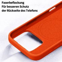 Silikon Handyhülle Orange MagSafe (iPhone 17 Pro)